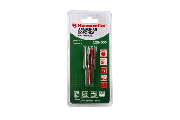 Коронка для дрелей и перфораторов Hammer 15.0*60/5