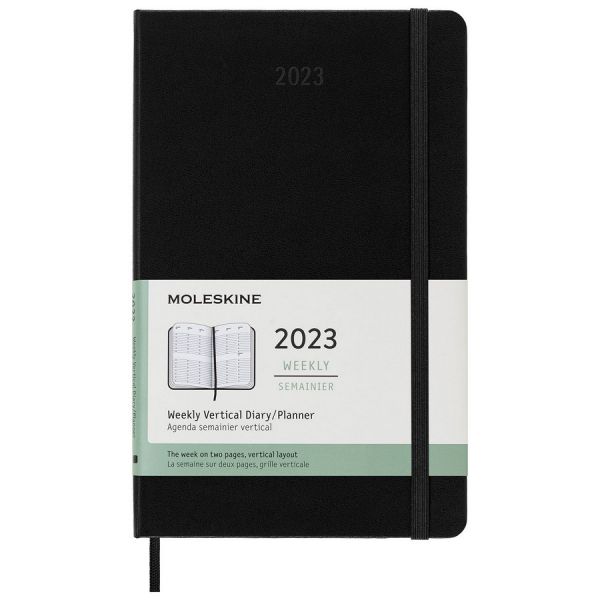 Ежедневник Moleskine CLASSIC WKLY VERTICAL А5 датированный 72 л в линейку черный